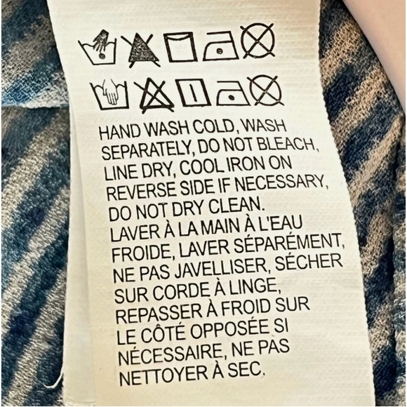 Lucky Brand Blue Embroidered Babydoll Top Boho Peasant Tunic XL - Picture 8 of 8